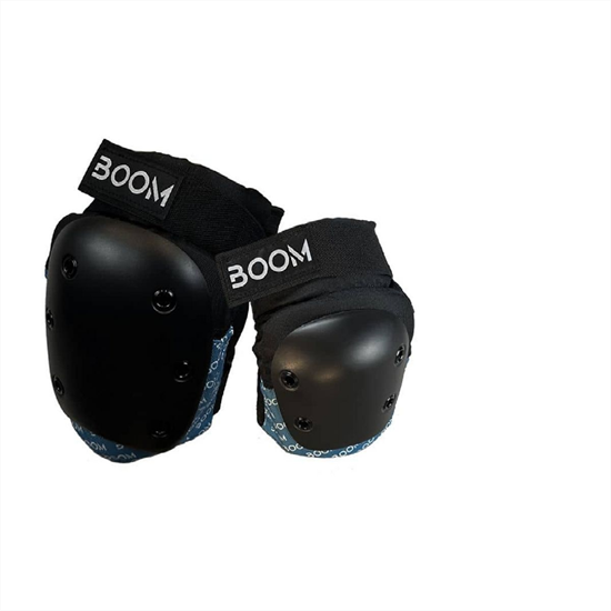 Наколенники BOOM BASIC для трюкового самоката и скейтборда черно-синие XS BoomBasic-blue-xs - фото 10341