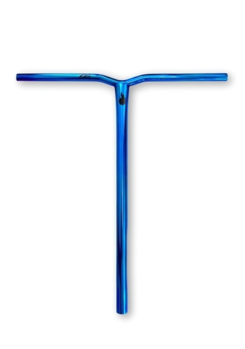 Титановый руль для трюкового самоката PIPE RIDE V2 620мм Chrome Blue Ti-pipev2-620mm-chromeblue