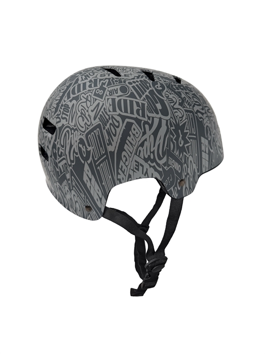 Шлем защитный для cкейтборда самоката и велосипеда PIPE RIDE - Серый M pipe-helmet-greylogo-m