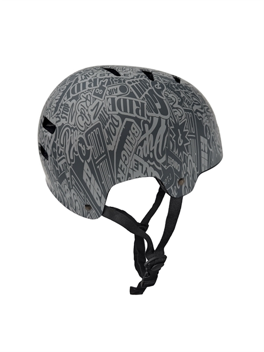 Шлем защитный для cкейтборда самоката и велосипеда PIPE RIDE - Серый S pipe-helmet-greylogo-s